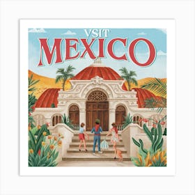 Visit Mexico 3 Art Print