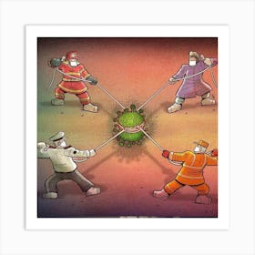 Coronavirus Fight Art Print