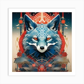 Blue fox 2 Art Print