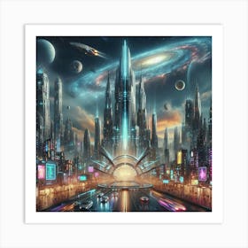 Futuristic City Art Print