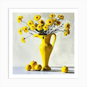 Yellow Vase living room art print 2 Art Print