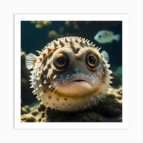 Masked Puffer Fish 3 Art Print