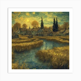 Portrayal Of Van Gogh S Self Portrait (3) Art Print