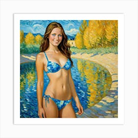 Girl In A Bikini fhh Art Print