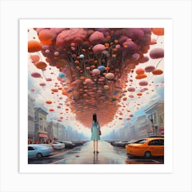 City Under A Cloud Art Print