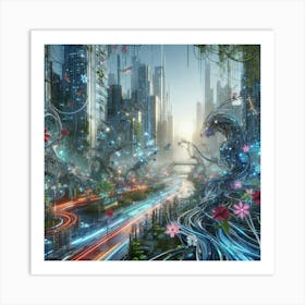 Futuristic Cityscape 18 Art Print