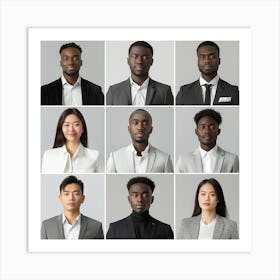 Portrait Of Business People Art Print