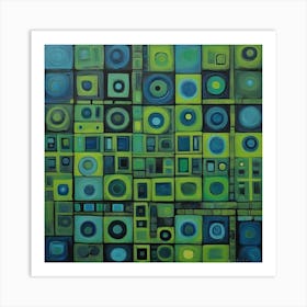 Squares And Circles Art Print