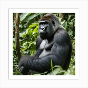 Gorilla In The Forest Art Print