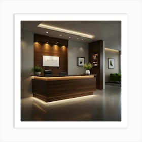 Default Create Unique Design Of Office Front Desk Wall 0 Art Print