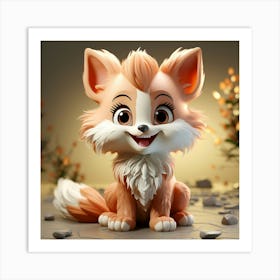 Cute Fox 96 Art Print