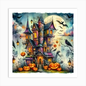 Halloween House Art Print