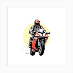 Motorcycle Rider Art Print