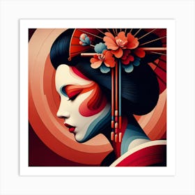 Japan Geisha Visual 107 Art Print