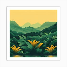 Tropical Landscape Art Print