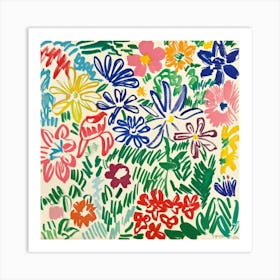 Flowers Painting Matisse Style 2 Art Print