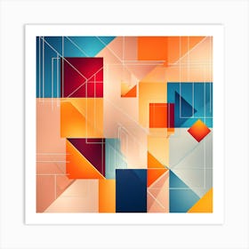 Abstract Geometric Pattern Art Print