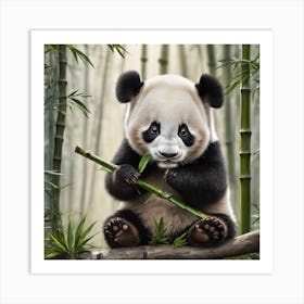 Cute Baby Panda Art Print