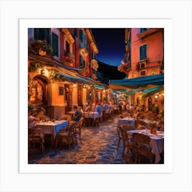 Taverna At Night Art Print