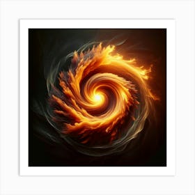 Fire Spiral Art Print