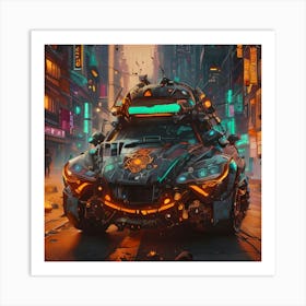 Pumpkin Car (Cyberpunk22) Art Print