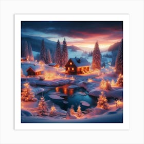 Christmas Village Art Print