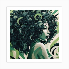 Afro Girl 4 Art Print