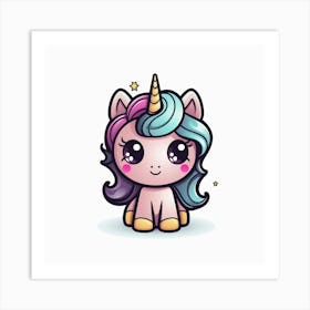 Cute Unicorn 633 Art Print