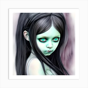 Little Gothic Girl Art Print