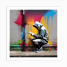 Graffiti By Banksy Art Print