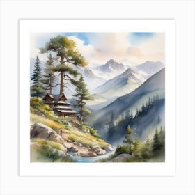 House In The Mountains 2 Art Print