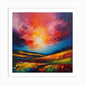 Sunset In The Valley Art Print