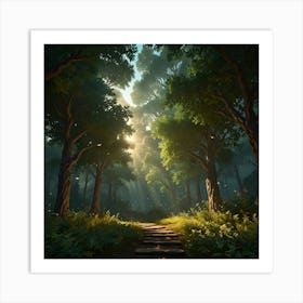 Path In The Forest 1 Art Print