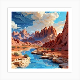 River In The Desert,wall art Art Print