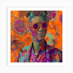 Psychedelic Man Art Print