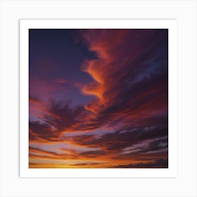 Sunset Over The Ocean 8 Art Print