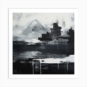 City In Black And White Art Print