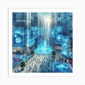 Futuristic City 21 Art Print