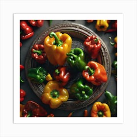 Colorful Peppers 11 Art Print