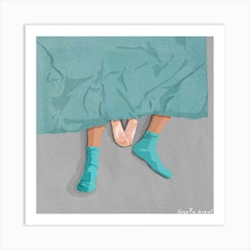Napping Together Square Art Print