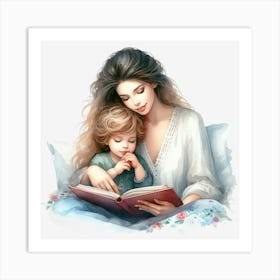 Mother Reading To Her Child 1 Art Print