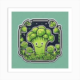 Broccoli Sticker 2 Art Print