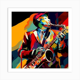 Jazz Musician 90 Art Print
