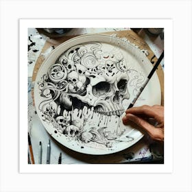 Skull Plate Art Print