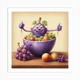 Grapes In A Bowl Art Print