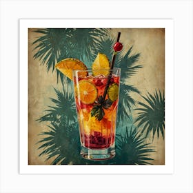 Tropical Cocktail 1 Art Print