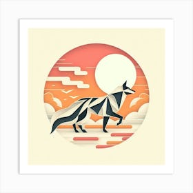 Minimalism, Wolf 2 Art Print