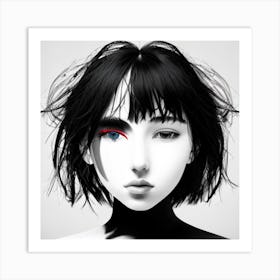 Girl With Blue Eyes 1 Art Print