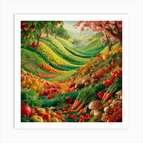 Fruit And Vegetable Garden Art Print