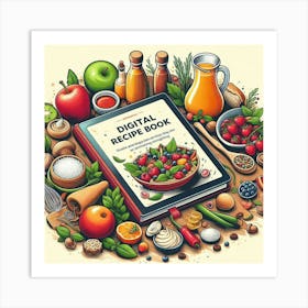 Digital Recipe Book 2 Art Print